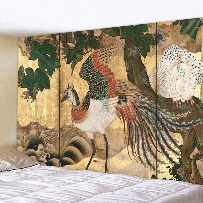 Classical Oil Painting Mandala Pattern Tapestry Wall Hanging Tapestries Bedroom Bedspread Throw Retro Beautifu Wall decoration