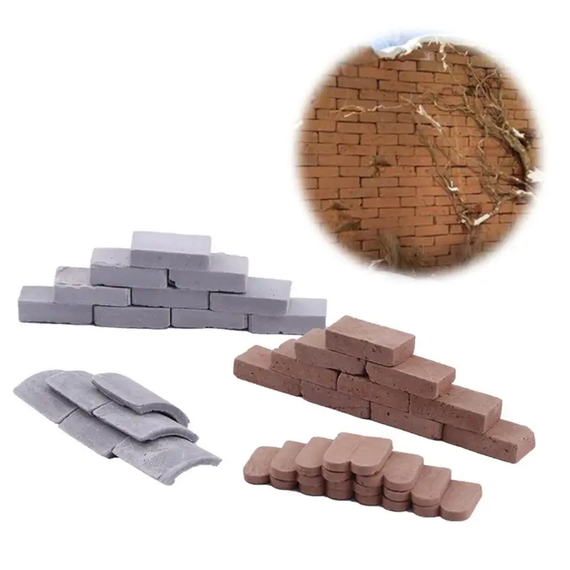 100/80/70 шт 1/16 1/35 миниатюрная кирпичная плитка модель DIY песочный стол ручная стена