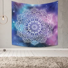 

Indian Mandala Tapestries Psychedelic Witchcraft Wall Carpets Bohemian Hippie Home Wall Decor Blanket Yoga Carpets Polyester