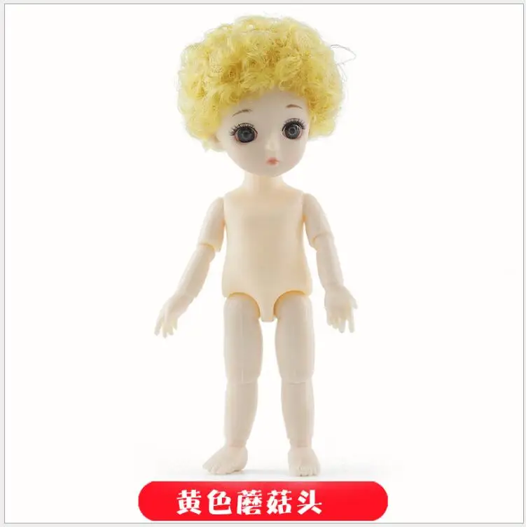 16 см BJD Модная Кукла 3D реальный глаз голый ребенок изменение макияж Кукла тело для девочек подарок на день рождения Рождество подарок на день рождения - Цвет: 6
