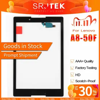 

Srjtek For Lenovo Tab2 Tab 2 A8-50F A8-50LC Touch Screen Panel Digitizer Sensor Glass Black and White 8" inch Replacement Parts