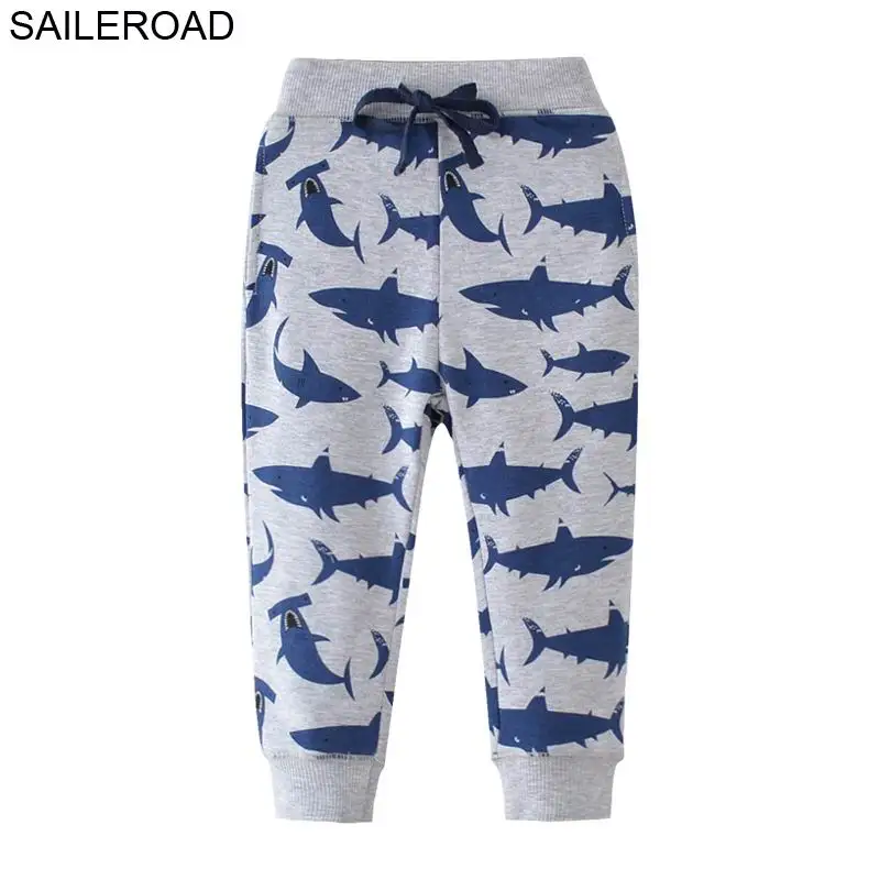 SAILEROAD 2 7Years Animal Shark Infantil Babies Harem Pants Cotton