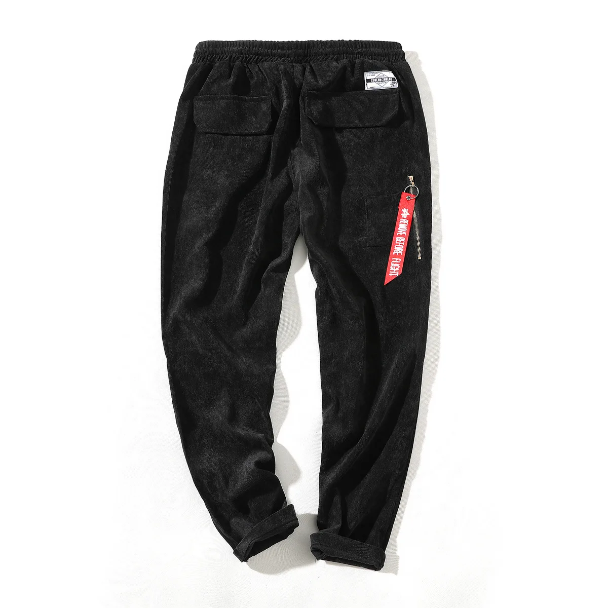 Pants Customizable Spring New Style Webbing Corduroy Thin Pants Large Size Teenager Casual Sports Sweatpants Men's