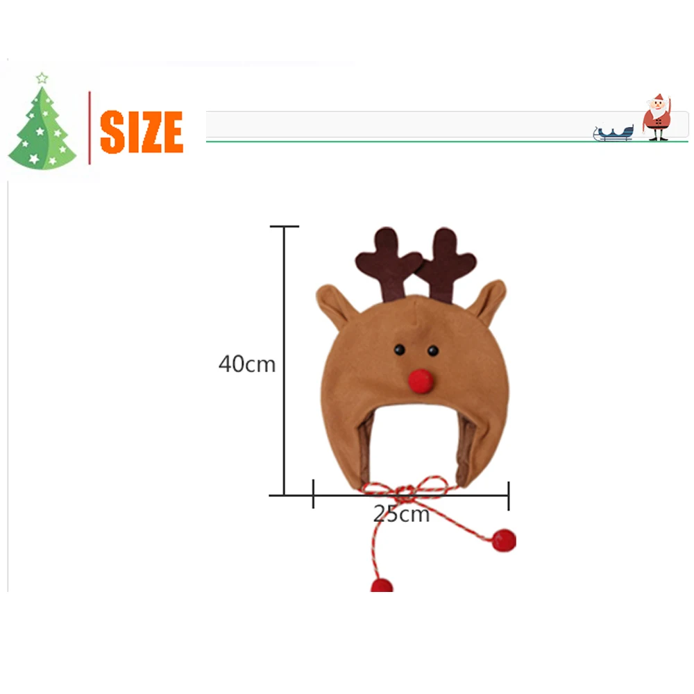 Милые рождественские шапки для маленьких мальчиков и девочек, зимняя теплая Рождественская шапка для малышей, Шапка-бини с изображением Санта-Клауса, оленя, снеговика, Рождественская шапка