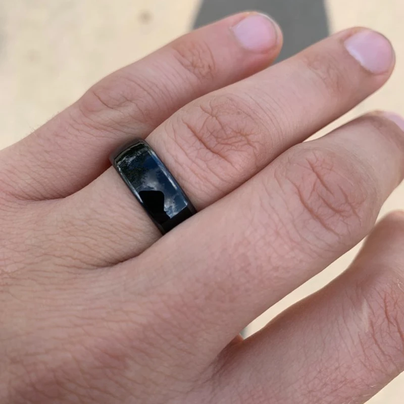 MOOL 125 кГц/13,56 МГц RFID черная керамика Смарт палец кольцо носить IC ID двойной чип контроля доступа смарт Кольцо реплицируемые карты доступа