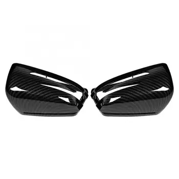 

2pcs Carbon Fiber Texture Rear View Mirror Cover Cap Fit for Benz A-Class W176 2012 2013 2014 2015 2016 2017 Side Mirror Housing