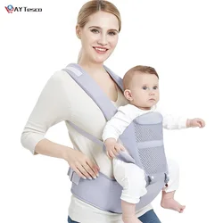 Multiples Fonctions, Porte Bébé Ergonomique, Ceinture Enveloppante, Sac à Dos, Écharpe avec Siège pour Les Hanches, pour Nouveau Né, Chaise de Bébé Kangourou, 0 à 48 Mois 