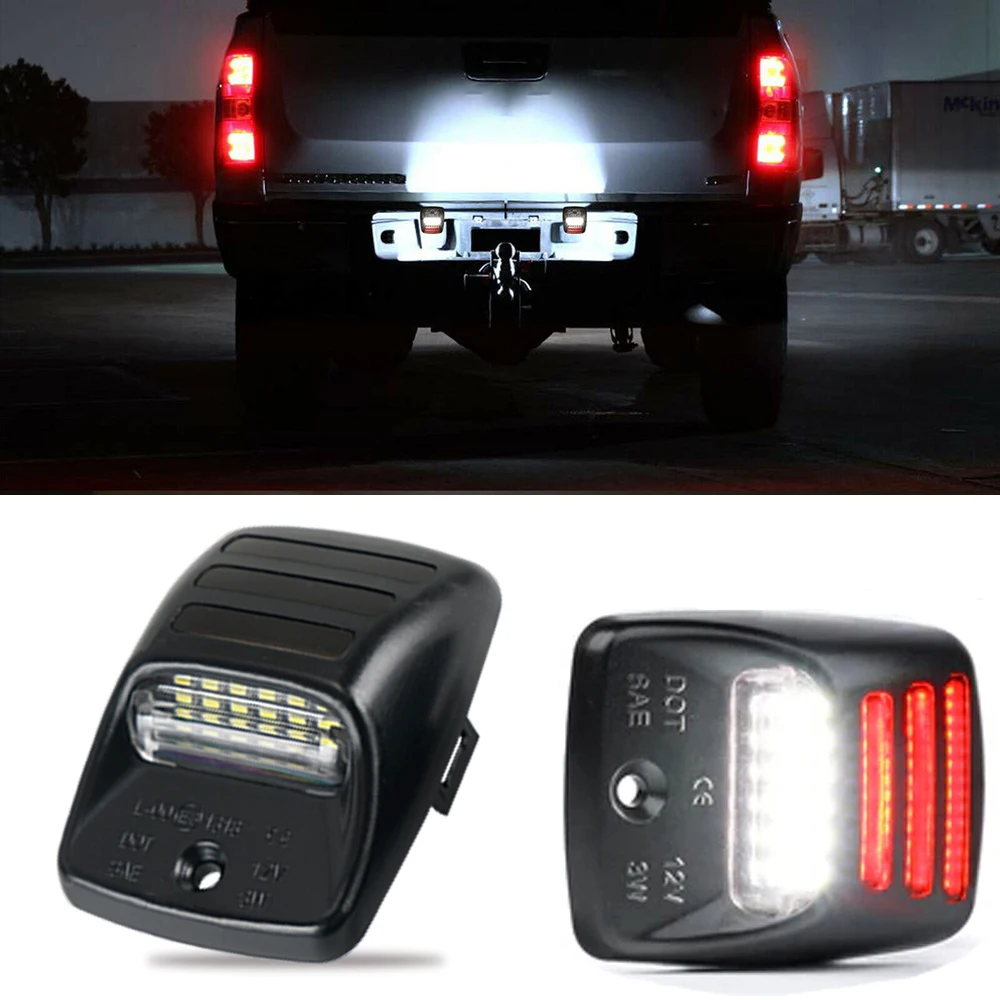 Rear Bumper LED License Plate Lights Lamps For Toyota 2005 2015