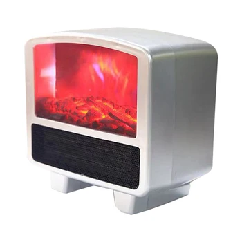 

Mini Electric Flame Heater Air Warmer PTC Ceramic Heating Stove Radiator Household Handy Fan for Home Office