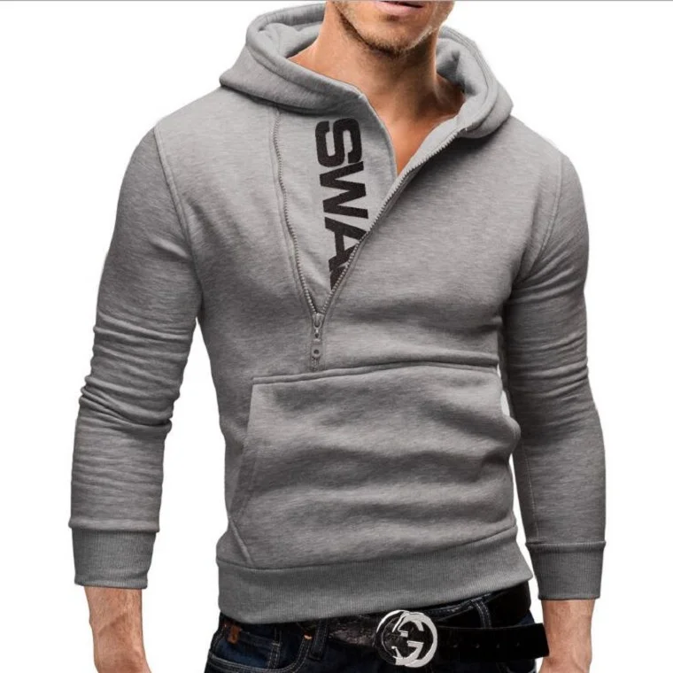 

Men's Hoodie Sweatshirt Fashion Casual Loose Fleece Warm Streetwear Long Sleeve Letter Printing Sportwear Male Outwear