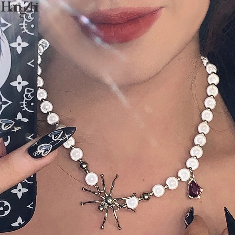 HangZhi 2021 новые модные красные Кристальные камни флуоресцентные Бусины Жемчужные