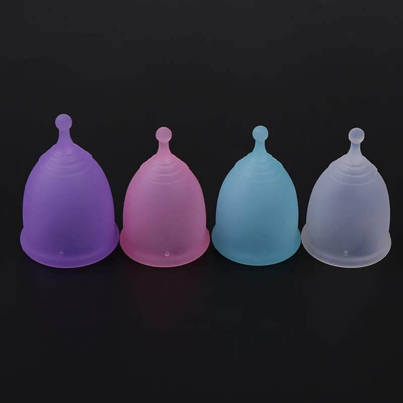 1 Pc Silicone Menstrual Cup Medical Grade Soft Moon Lady Period Hygiene Reusable Cup S/L Sizes Random Color