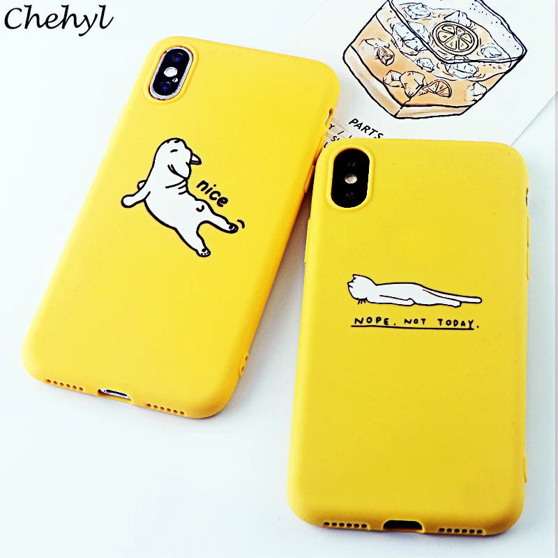 Fashion Phone Cases for iPhone 6s 7 8 11 Plus Pro X XS MAX XR Case Cute Animal Dog Soft Silicone Fitted Back Covers Accessories |