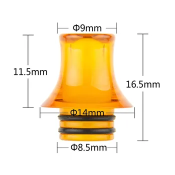 

510 Resin Drip Tip 4 color Mouthpiece For skrr s mini iJust S VECO ONE TFV12 baby prince 510 thread Atomizer vape