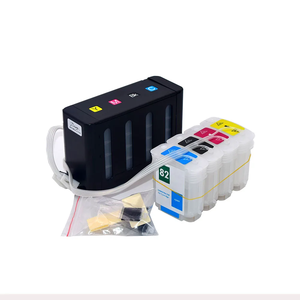4 Color Bulk Ciss For HP82 For HP Designjet 510 Printer With Permanent ARC Chip