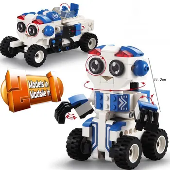 

201pcs Creative Technic Robot 2 In 1 Cute Changeable Robot Building Blocks Technic Robot Bricks Toys for Boys