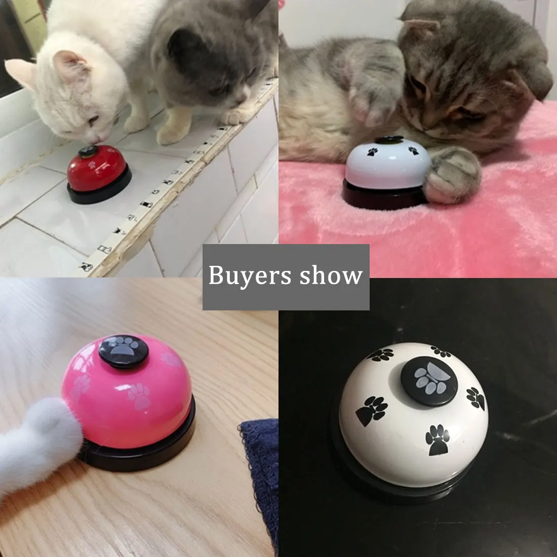 Кошачий звонок Колокольчик для кормления собак Рингер для домашних животных обучающая игрушка для обучения IQ пищалка интерактивные игрушки для любимцы котята напоминания о питании