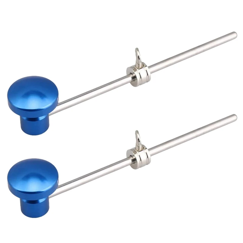 2x Blue Aluminum Alloy Bass Drum Beater Kick Drum Foot Pedal Beater Replacement Parts Parts