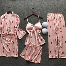 Ночная одежда, летний женский костюм, маленькие свежие шорты на подтяжках, ночная рубашка из трех частей, домашний костюм, милый тонкий, для денег, новинка