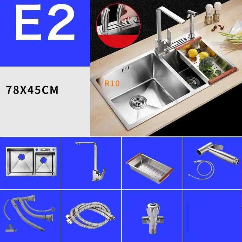 De Acero Inoxidable Tarjas Para Cocina Lavandino портативная нержавеющая сталь Куба Lavabo Fregadero Pia Cozinha кухонная раковина - Цвет: MODEL N