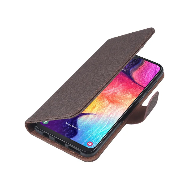 

Galaxy A50 Simple Voltage Phone Case Leather Phone Cover Car Sewn Phone Case Card Instert Leather Case