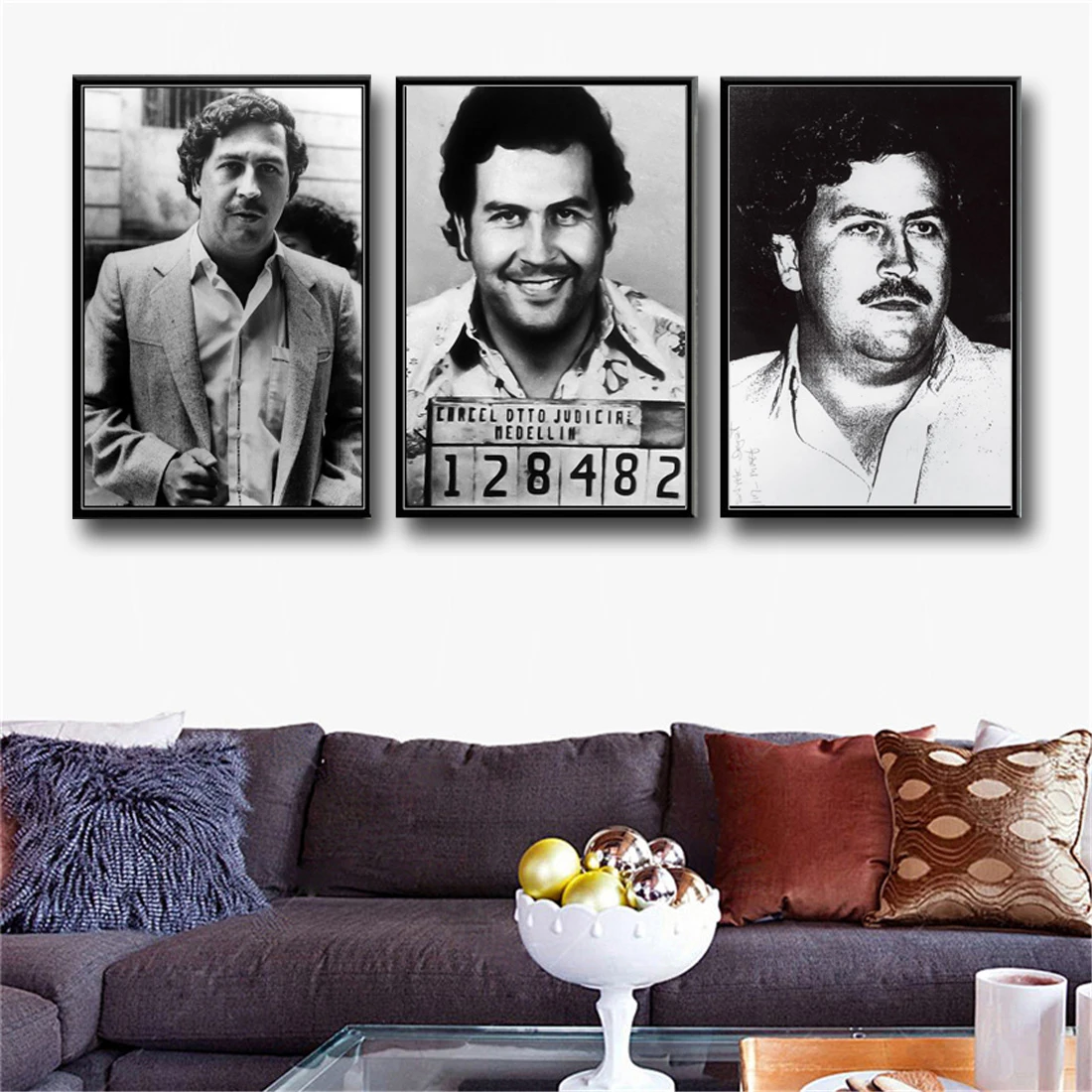 Pablo Escobar Character Legend Retro Vintage Poster And Prints Painting Wall Art Canvas Wall
