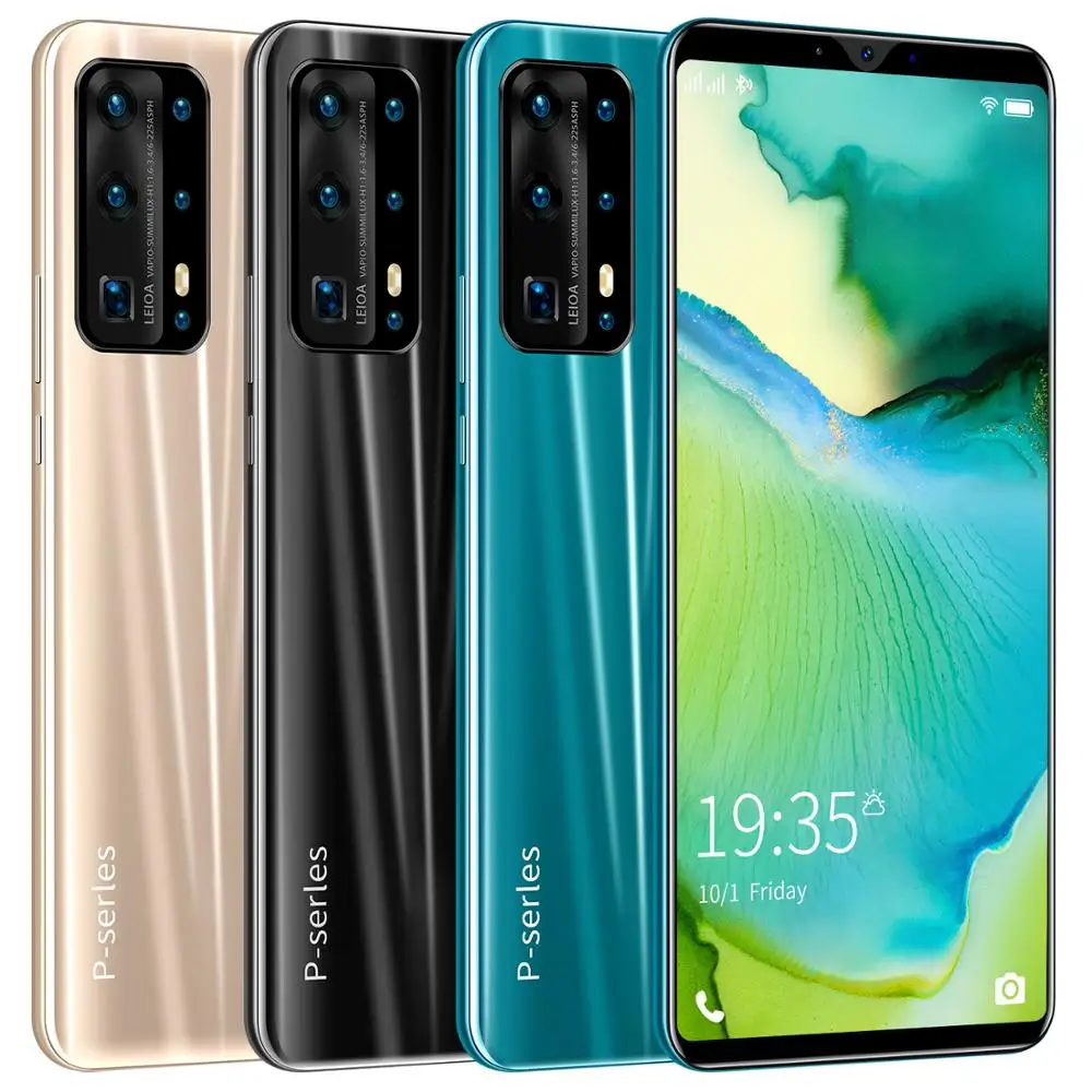 New P43 Andriod Smart Phone 5.8 Inch 4+64GB 8+16MP 8 Core Face ID Dual SIM Cell Phone Global Version 4800mAh MTK6537 Celular