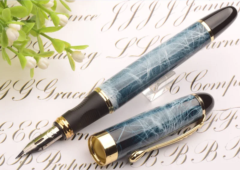 Jinhao G перо металлическое модифицированное Caneta каллиграфия круглый корпус цветок корпус английская перьевая ручка канцелярские принадлежности заменитель dip Ручка 450/599