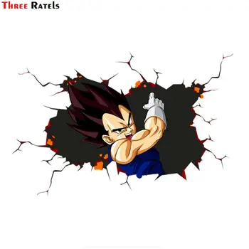 

Three Ratels Q44 Vegeta Anime 3D Dragon ball Z super laptop stickers anime anime car hood sticker