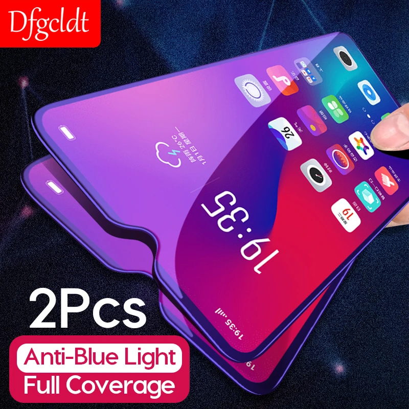 2 шт. полная защита экрана с защитой от синего света для OPPO R17 RX17 Pro Neo R15 R15x A9 A9x A7 A7x A5