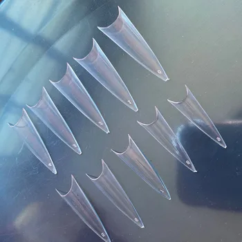 

Customize Long Pointed Stiletto False Nail Tips Acrylic Gel Salon Half Cover Tip Nails Wholesale Bulk Price