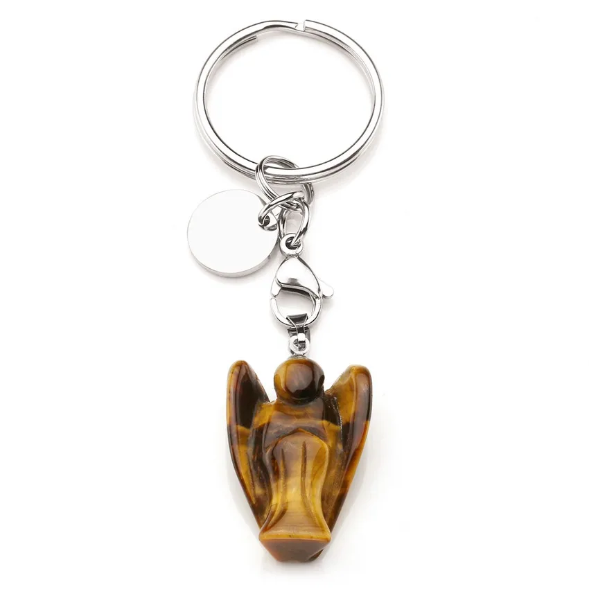 FYJS уникальный посеребренный круглый карабин Маленький милый брелок для ключей с