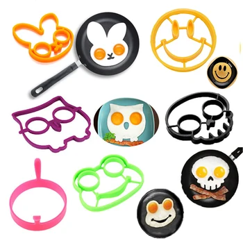 

Funny Silicone Egg Rings Nonstick Omelette Egg Mold For DIY Breakfast Egg Fried Pancake Molds Rabbit Skull Kitchen Tools
