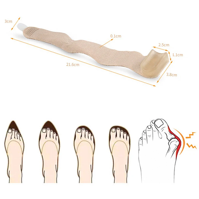 Nylon Latex Toe Finger Straightener Hammer Toe Hallux Valgus Corrector Bandage Toe Separator Splint Wrap Foot Care Tool