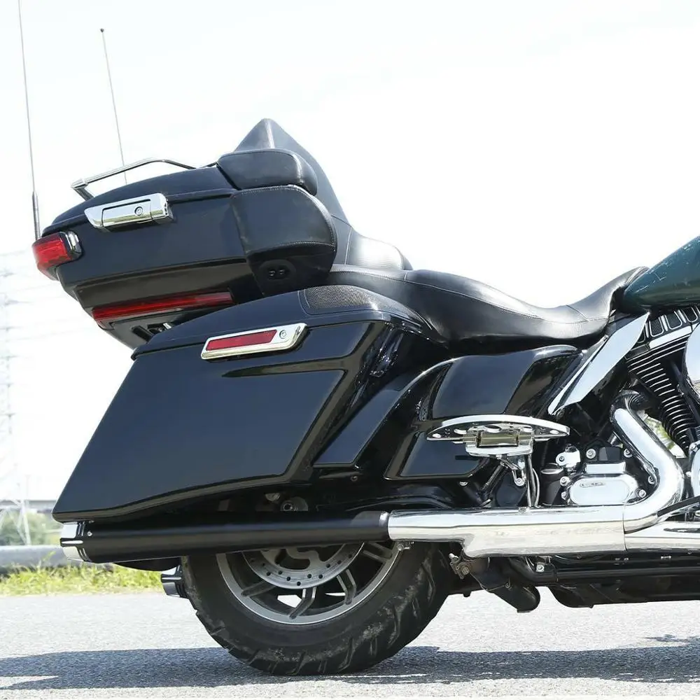 Motorcycle Black Megaphone Slip-On Mufflers Exhaust For Harley Touring Road King Bagger Dresser 95-16 96 97 98 99 00 01 02 03 04