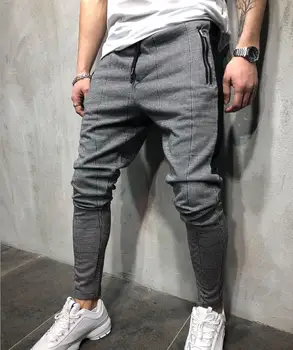 

European and American men's new fashion plaid trousers trend street men's simple casual trousers