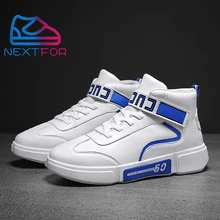 

Best Selling Casual White Shoes Plus Size High Top Leather Shoes Children Fashion Rubber Sole Wearable Flats Kids Boy Sneakers