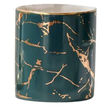 

Pen Holder, Stand for Desk Marble Pattern Pencil Cup for Girls Kids Durable Ceramic Desk Organizer Makeup Brush Holder