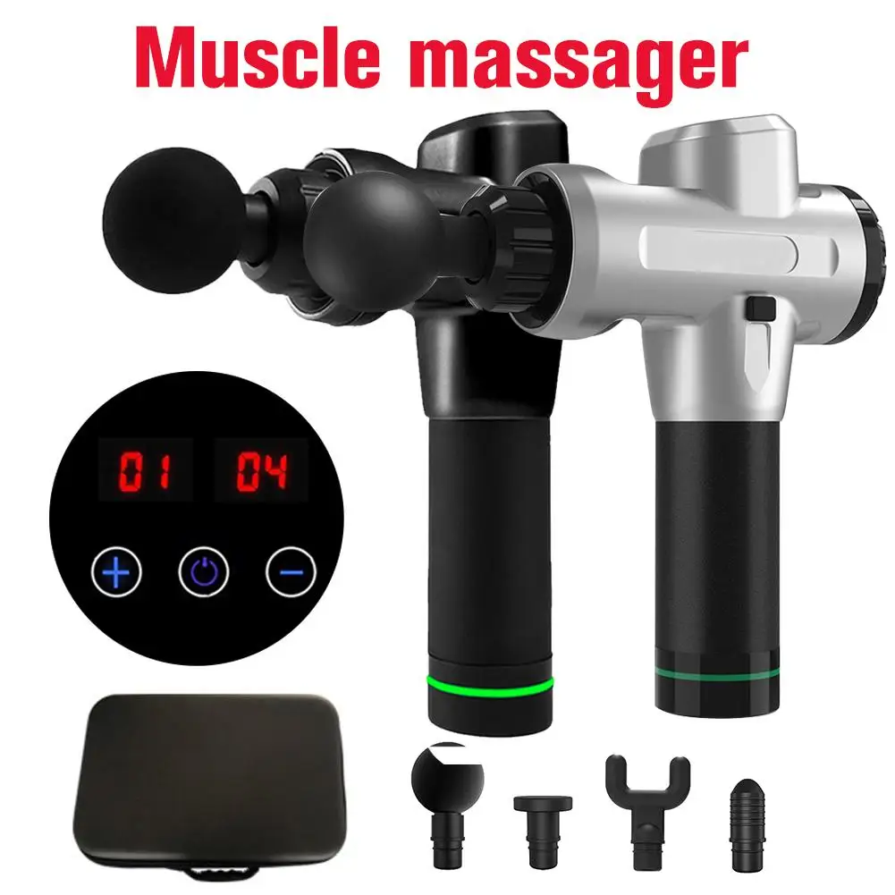 

1PCS Wireless Massage Gun Cordless Rechargeable Muscle Stimulator Deep Tissue Massager Device Body Relaxation Slimming Shaping