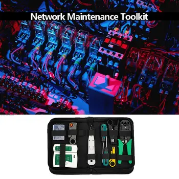

12pcs Network Tool Kit Ethernet LAN Cable Tester Repair RJ45 Cable Test Crimper Shape and Size Coincide with the Crystal Head