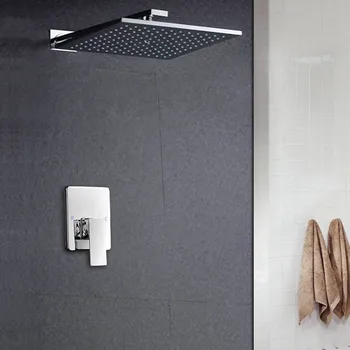 

10 " Brass High Quality Rainfall Head Shower System Set Rainfall Shower Head Set Bathroom Douche Faucet