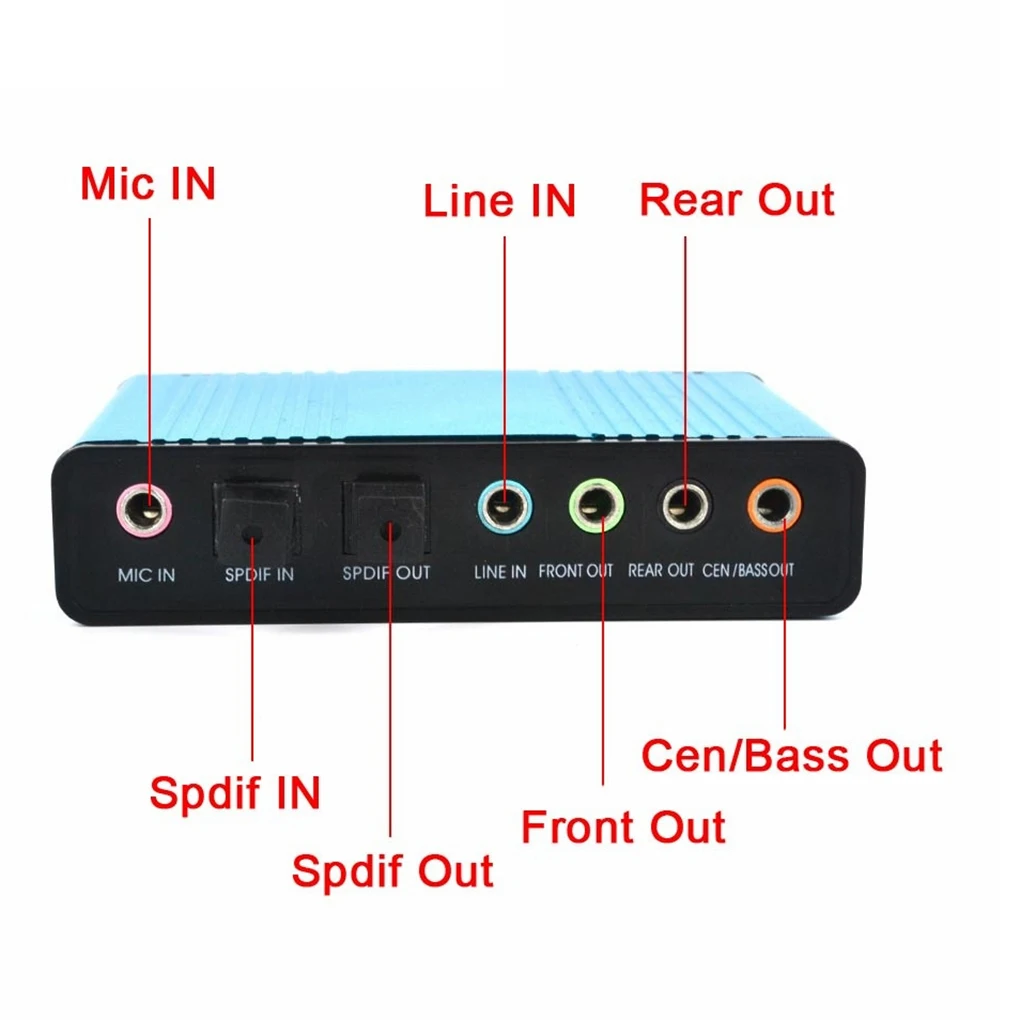 Звуковая карта с интерфейсом USB 6 канальный 5 1/7 1 Surround внешняя звуковая ПК ноутбука