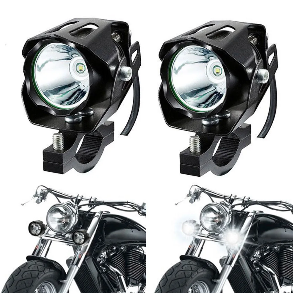 

Updated Electric Bicycle LED Headlight 10W 24V 36V 48V 72V Waterproof E Bike Front Light Auxiliary Lamps for Ebike Motorcycles