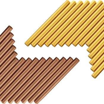 

30 Pieces Glue Sealing Wax Sticks for Retro Vintage Wax Seal Stamp and Letter,(Gold & Red Copper)