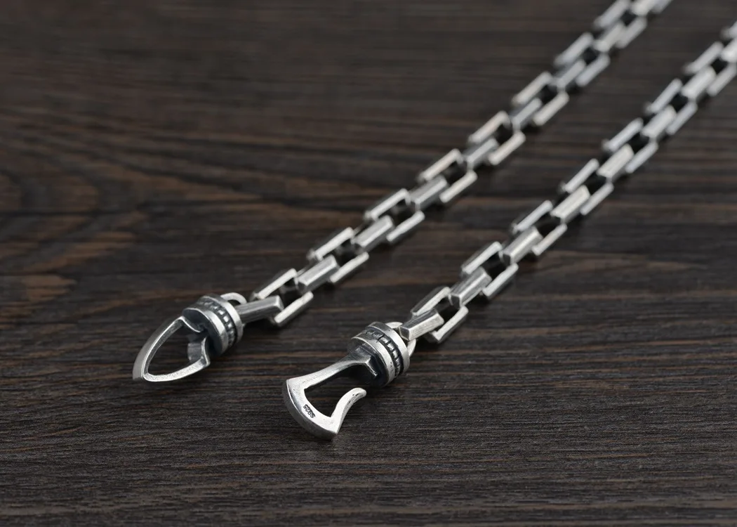 S925 Серебряная цепочка,, цепочка для пожилых мужчин, толстая секция, ожерелье с одной цепочкой, серебряное ожерелье с подвеской