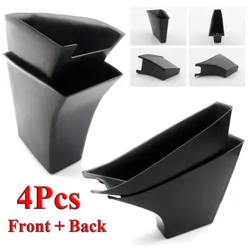 

4 Pcs Storage Box Car Organizer Seat Gap PU Case Pocket Handle Pocket Door Side Pallet Armrest Container For 18-19 Tesla Model 3