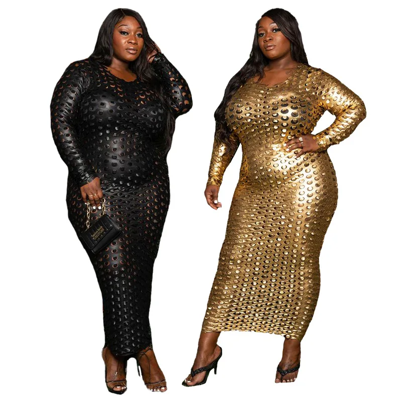 3xl 4xl 5xl plus size dresses for women clothing 2022 black hole