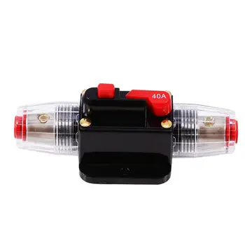 

Electric Disconnector 12V DC 40A Circuit Breaker Reset Fuse Resettable Convenient Easy Use for Car