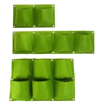 

2/4/6 Pocket Garden Wall Hanging Planting Bags Green Plant Grow Planter Vertical vegetable Garden Supplies Bags