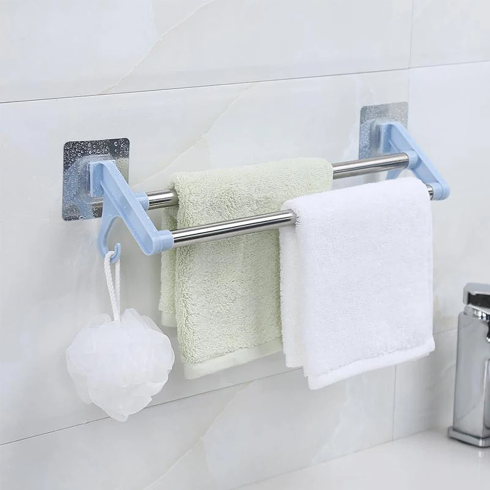 Двойной настенный полотенцесушитель вращающийся из нержавеющей стали вешалка для полотенец для ванной полированная стойка вешалка для полотенец кухонный Органайзер с креплениями